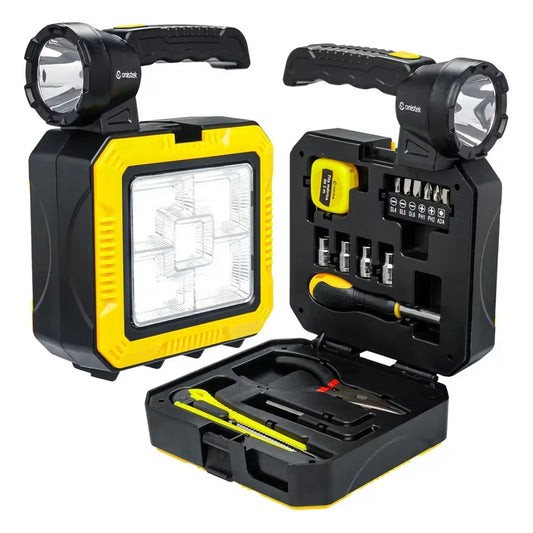 Linterna doble con herramienta